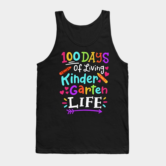 100 Days of School Kindergarten Tank Top by KAWAIITEE